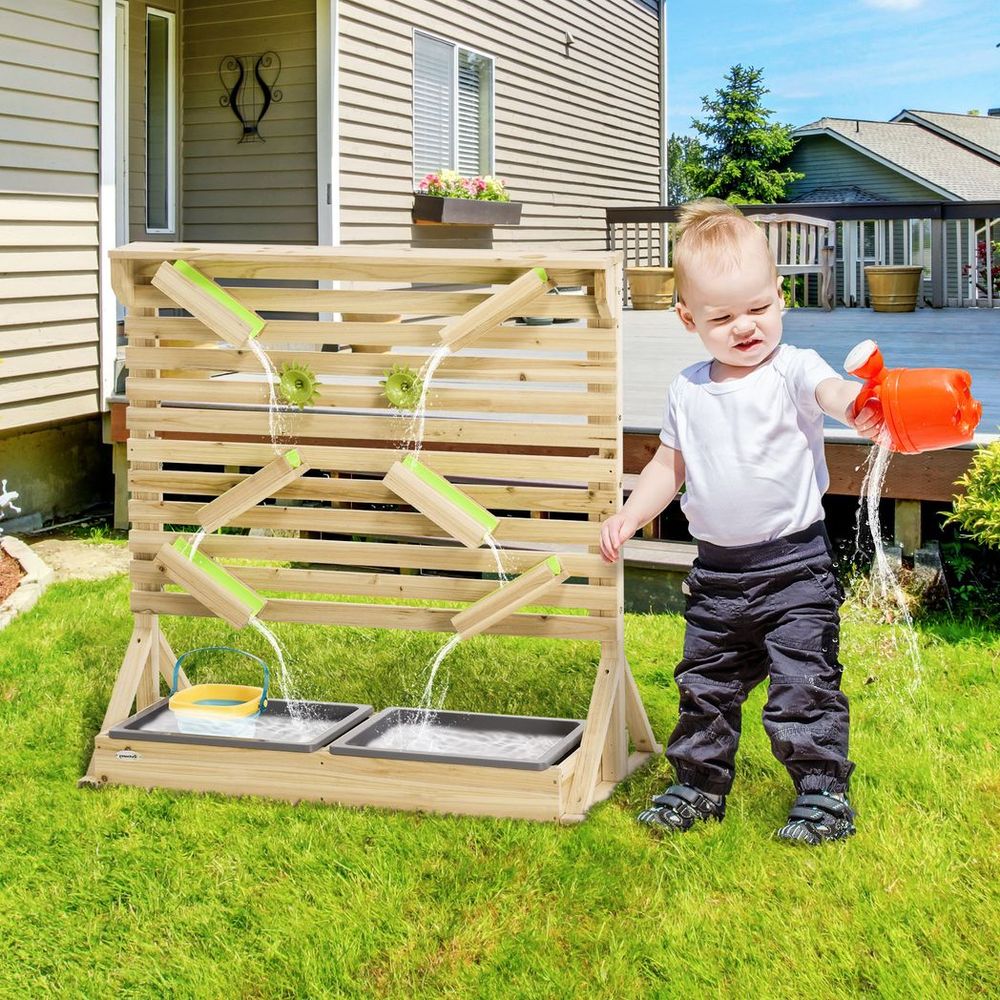 Kids Running Water Playset with Sink Toys, Water Carts, Tracks