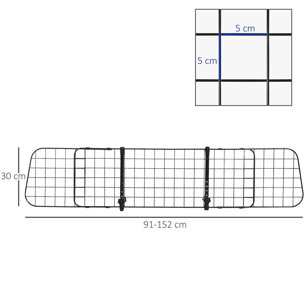 Heavy Duty Pet Dog Car Barrier, Adjustable, Ventilated Mesh Wire Guard