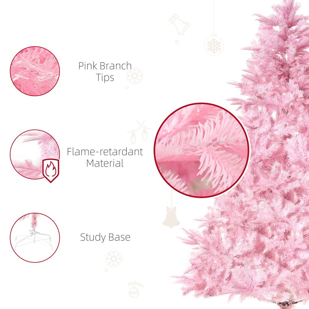 5FT Artificial Pink Christmas Tree with Automatic Open