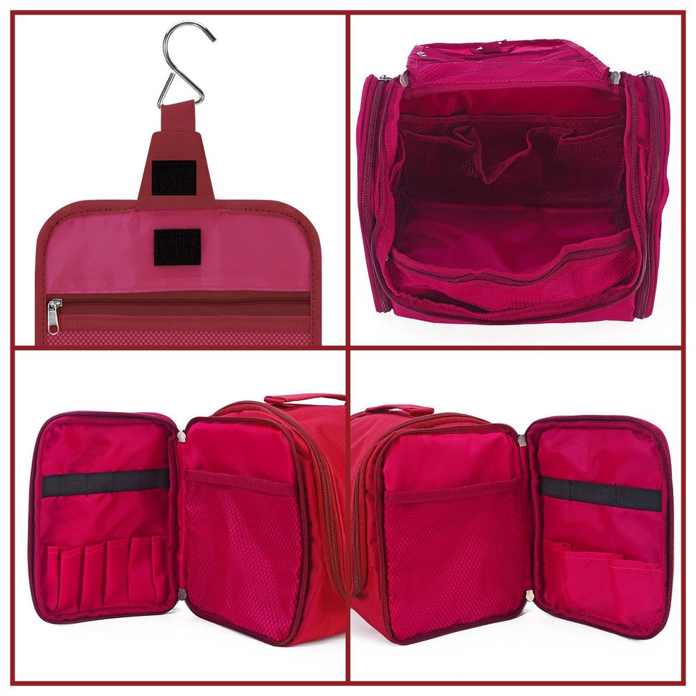 Toiletry Bag Bathroom Travel Makeup Toiletries Organiser – Hot Pink