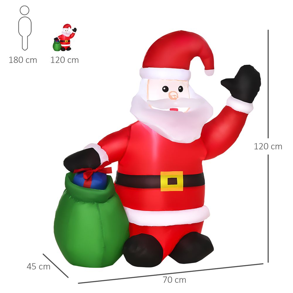 4FT Inflatable Blow up Christmas Santa Claus