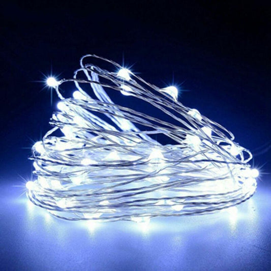 PMS 20 COLD WHITE LED String Fairy Lights Battery Home Twinkle Decor for Party Christmas Garden