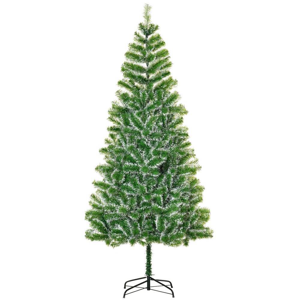 7FT Indoor Artificial Christmas Tree with Metal Stand and 968 Tips