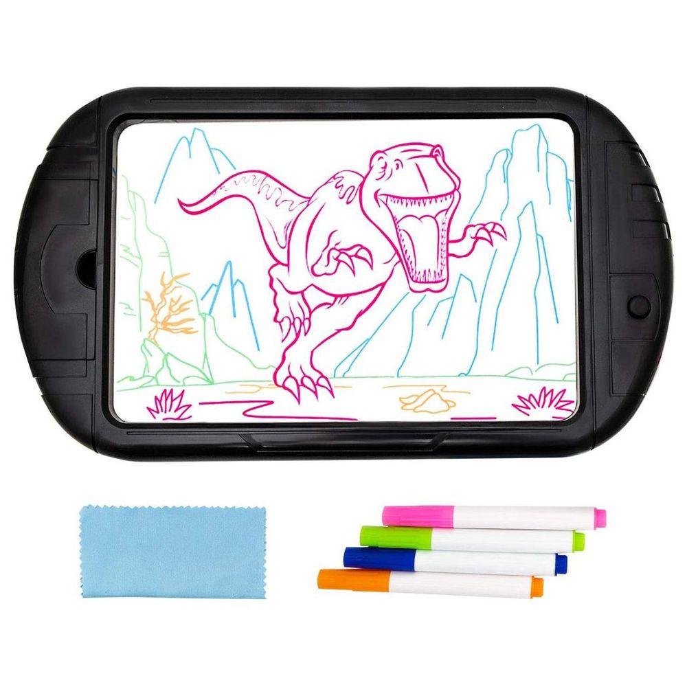 Doodle Kid's 15.4 Inch Magic LED Light Dinosaur Pictures Magic Drawing Board