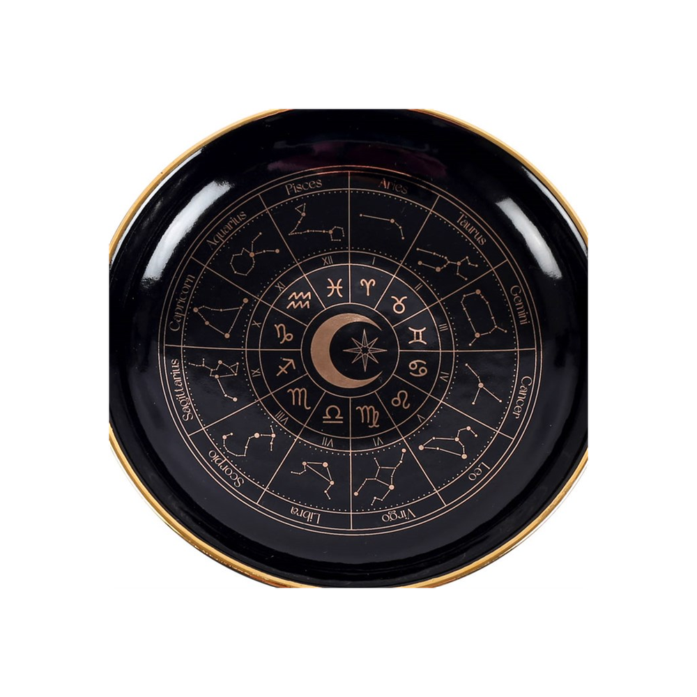 Black Astrology Wheel Trinket Dish