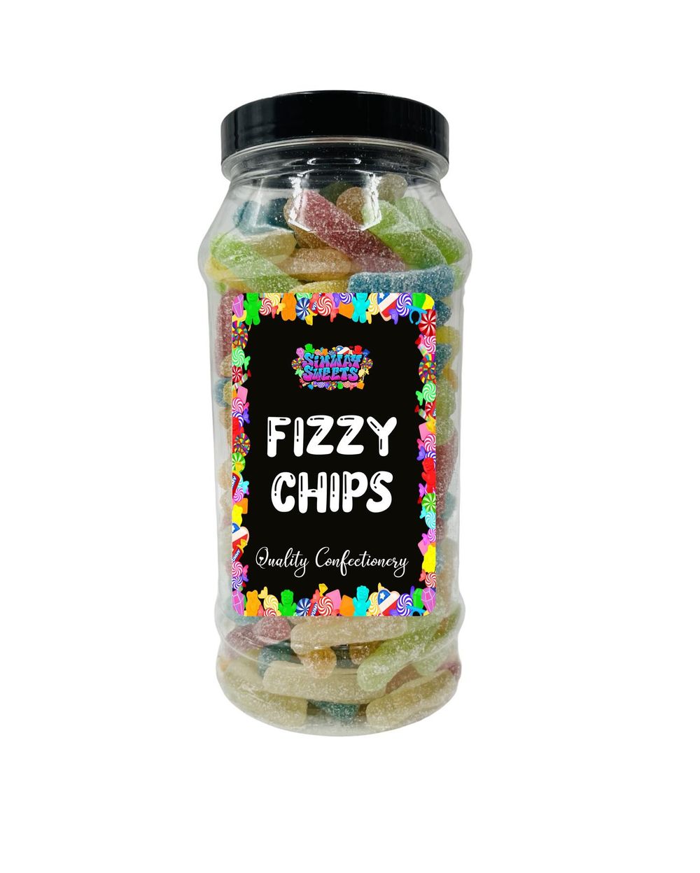 Fizzy Chips Fizzies Retro Sweets Gift Jar