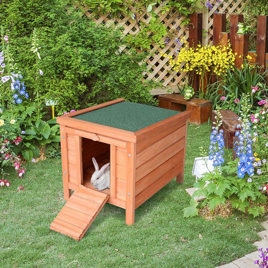 Wooden Rabbit Hutch, Bunny Cage, Guinea Pig House, Pet Habitat, Small Animals