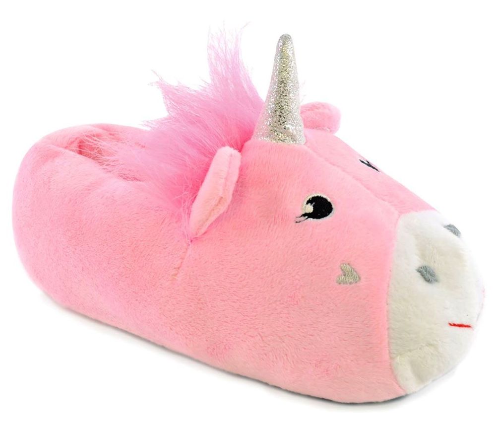 Children's Pink 3D Unicorn Slippers