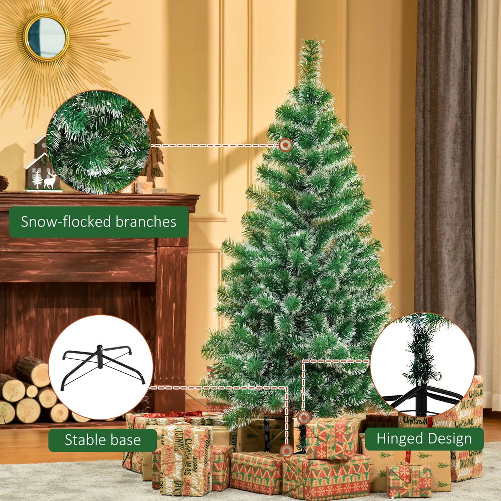 5ft Indoor Christmas Tree with Metal Stand,  416 Tips