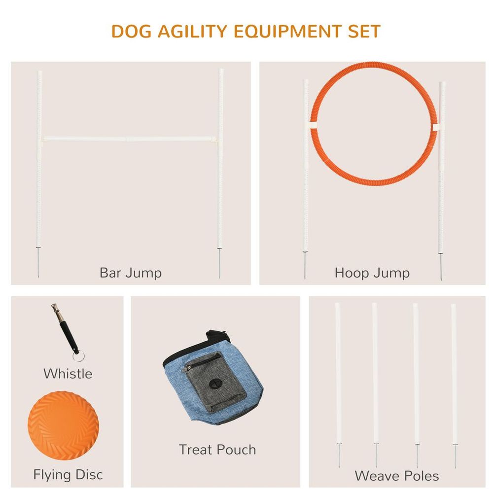 Dog Agility Equipment, Obedience Training Set for Dogs - Multicoloured