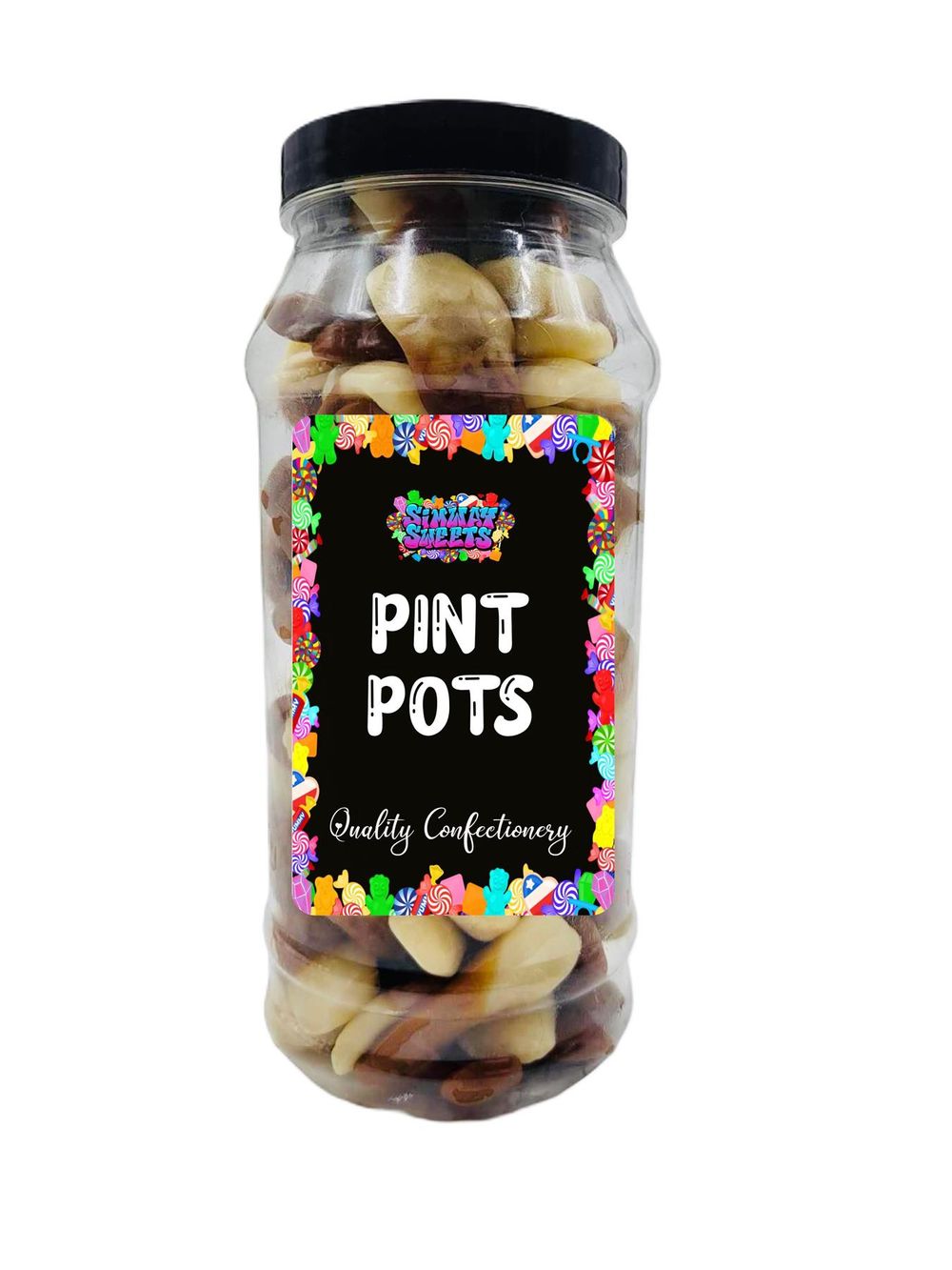 Pint Pots Retro Jelly Beer Flavoured Gummy Sweets Gift Jar