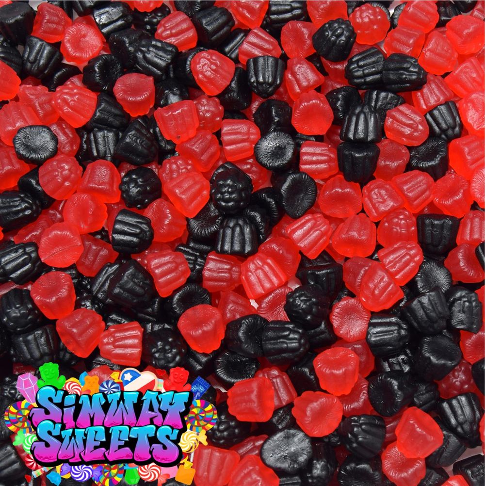 Black & Raspberry Gums Jelly Gummy Retro Sweets Gift Jar