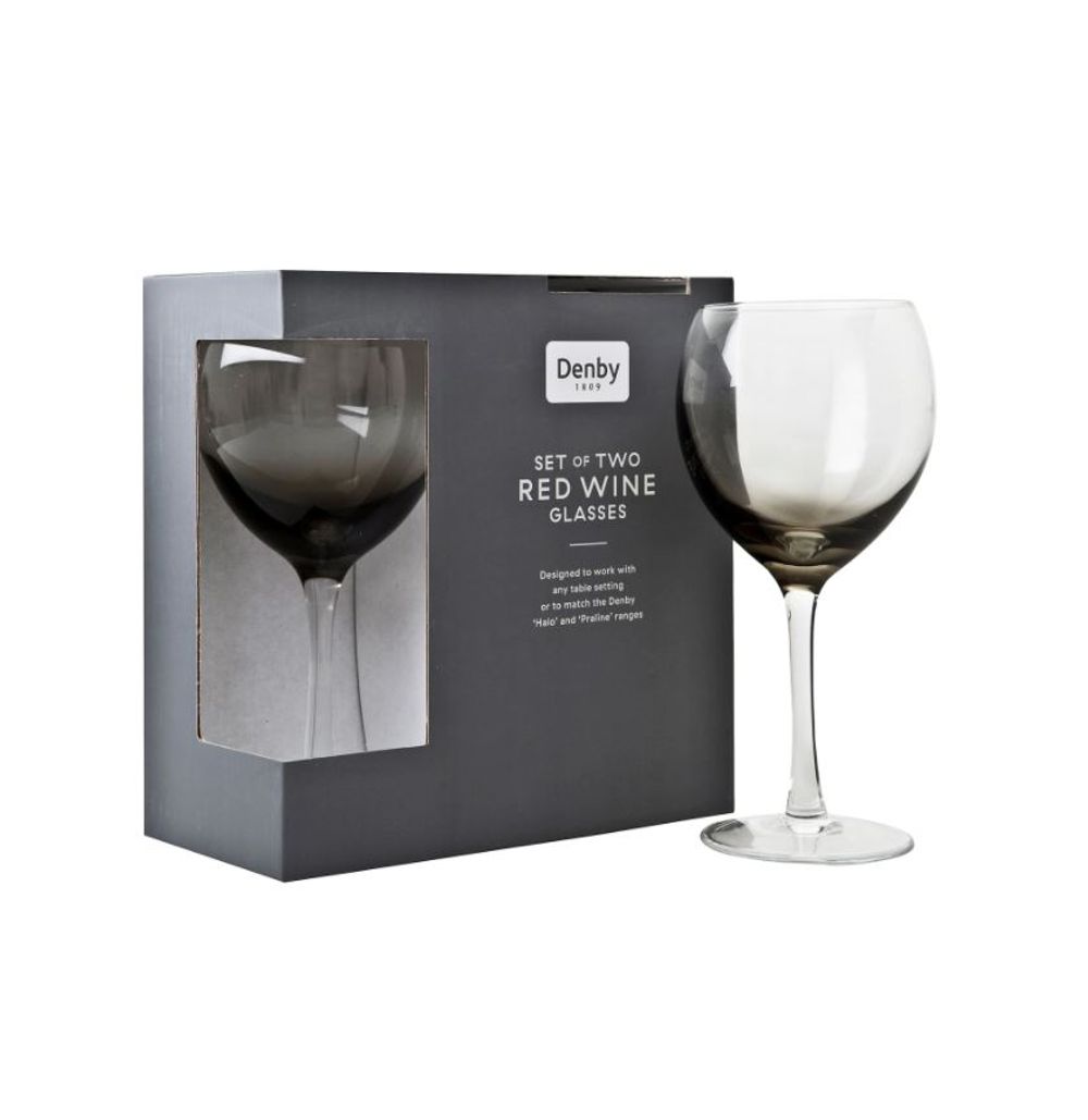 Denby Halo/Praline Red Wine Glasses (Pack Of 2)