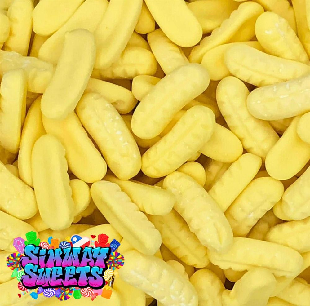 Mini Foam Banana Shaped Sweets Gummy Retro Sweets Gift Jar