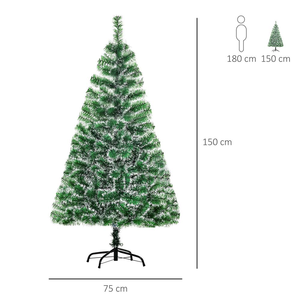 5ft Indoor Christmas Tree with Metal Stand,  416 Tips