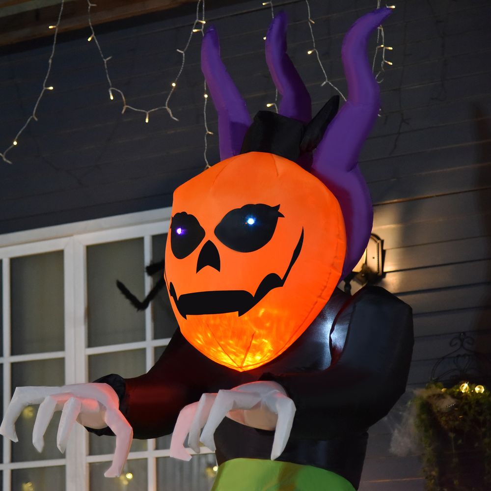 Halloween Pumpkin Ghost Inflatable with LED Lights