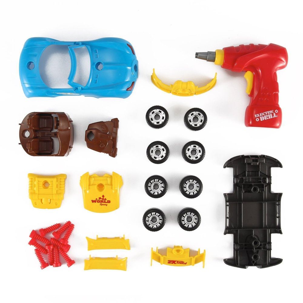 30PC Take-A-Part Racing Car STEM Toy Kit - Set of 2