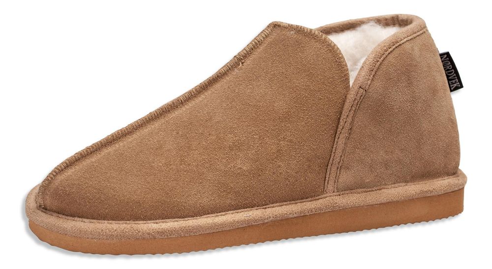 Nordvek Mens Suede Boot Style Slippers With Rubber Sole