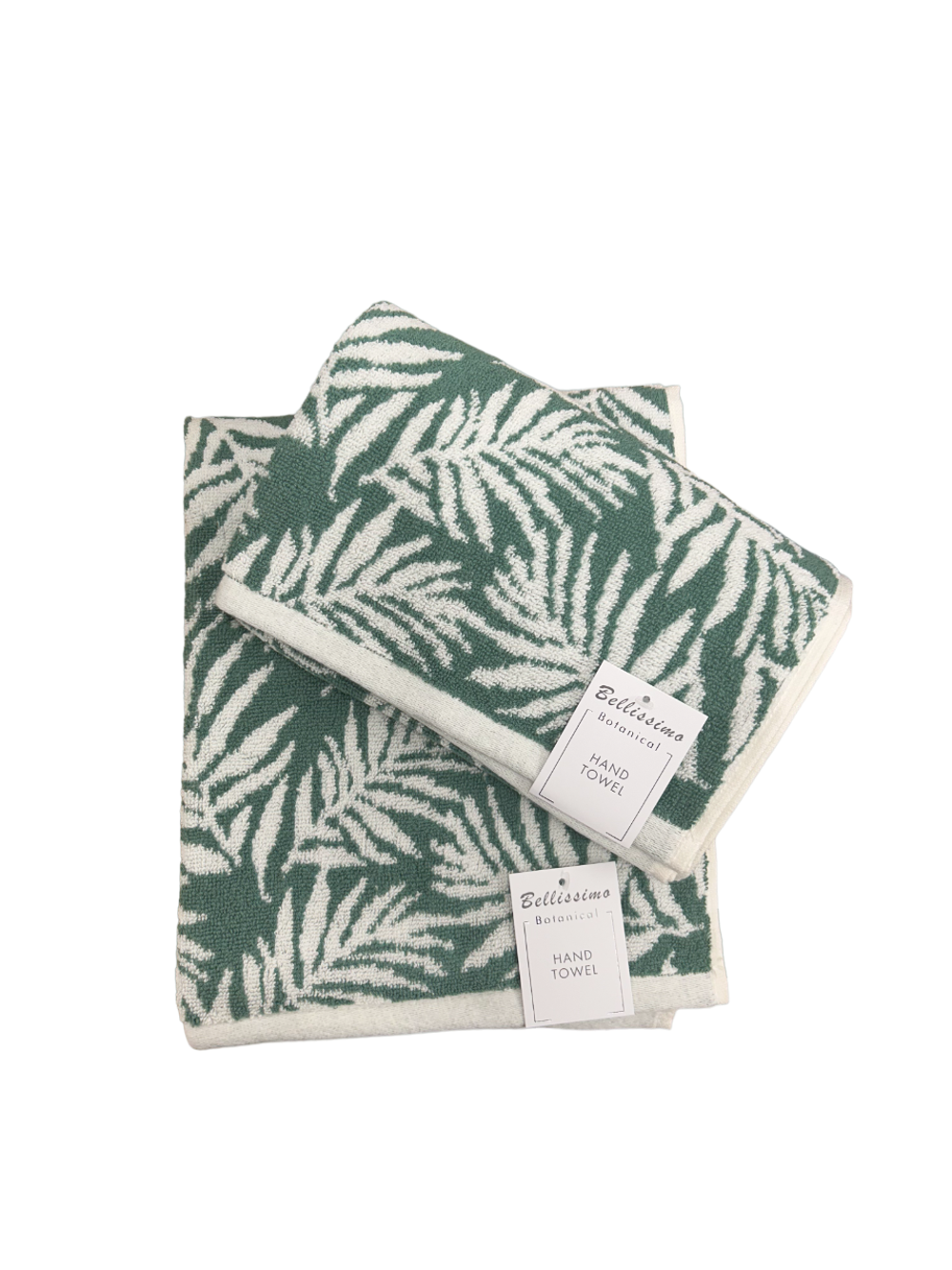 Botanical Leaf Turkish Cotton jacquard towel