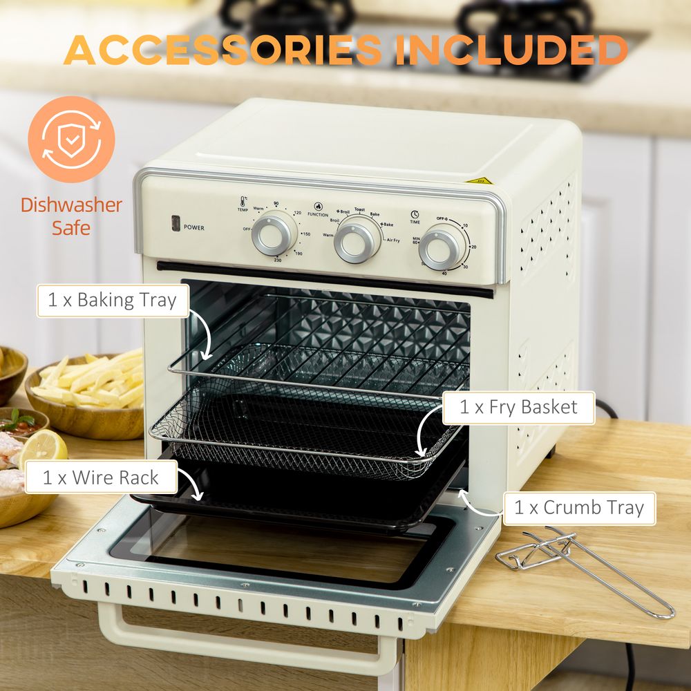 7-in-1 Toaster Oven 4-Slice w/ 60-min Timer Adjustable Thermostat 1400W