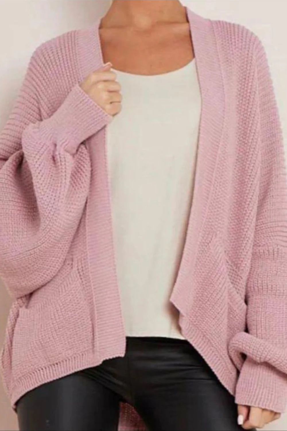 Crop Balloon Pocket Cardigan