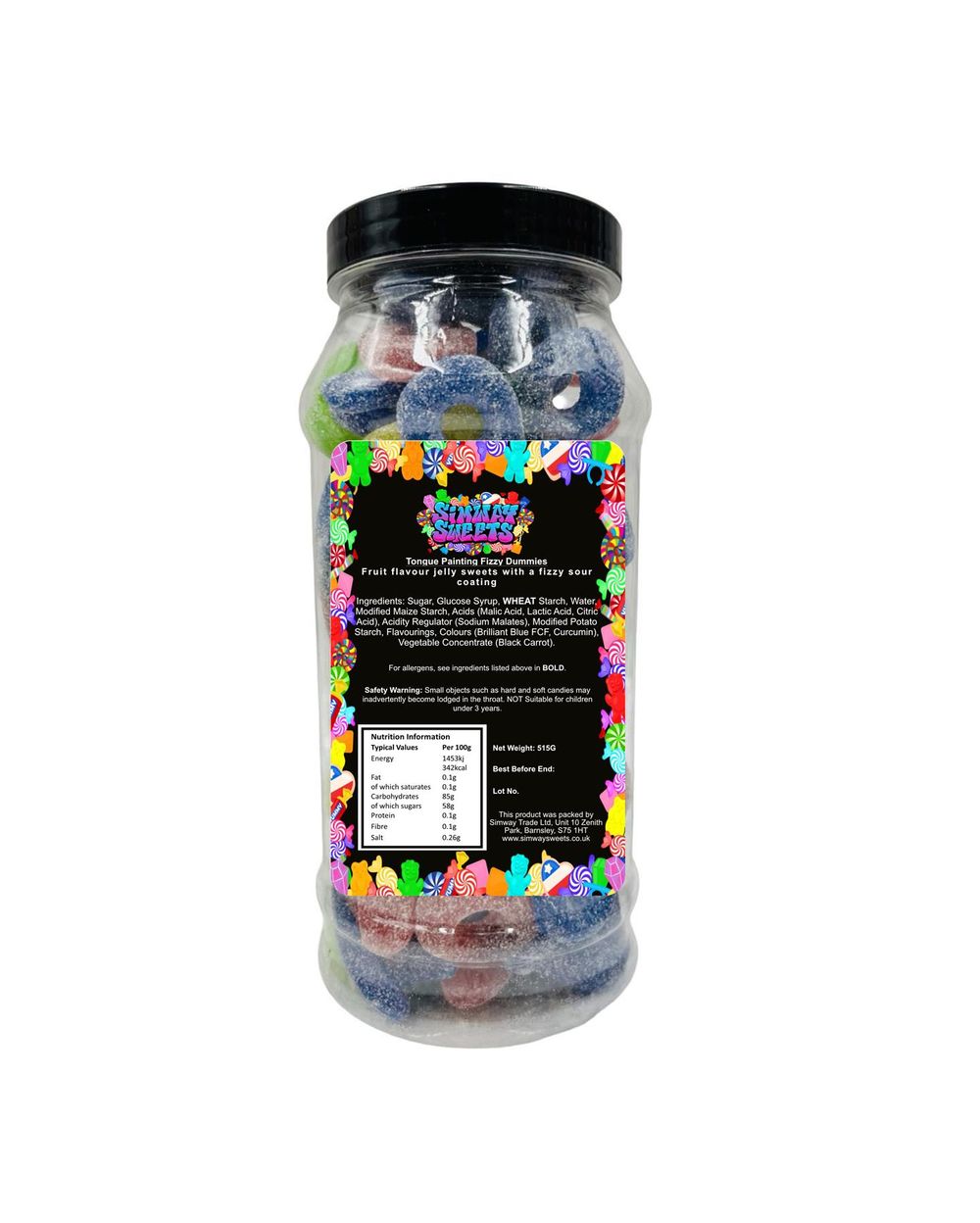 Fizzy Tongue Painters Fizzies Tongue Painting Dummies Retro Sweets Gift Jar