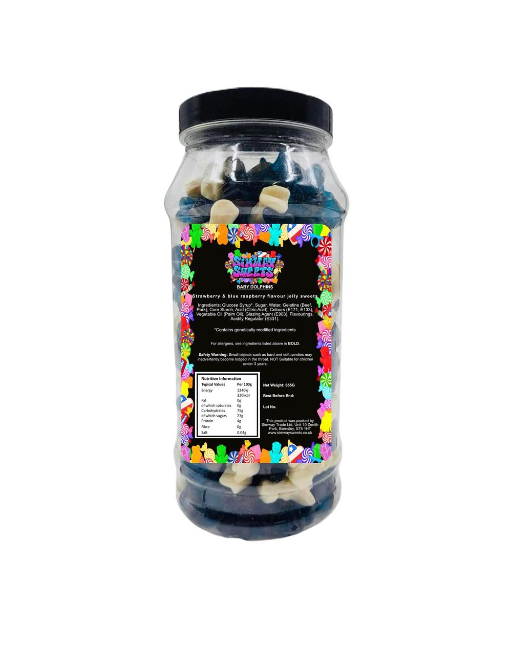 Baby Dolphins Jelly Gummy Retro Sweets Gift Jar