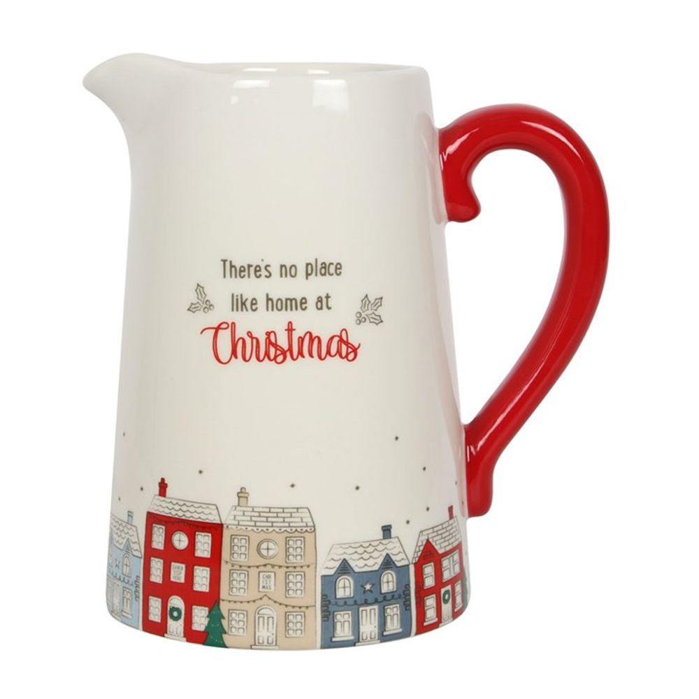 17cm Christmas Village Ceramic Flower Jug