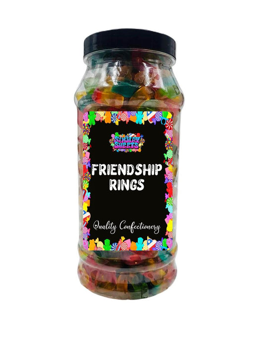 Friendship Rings Assorted Jellies Gummy Retro Sweets Gift Jar