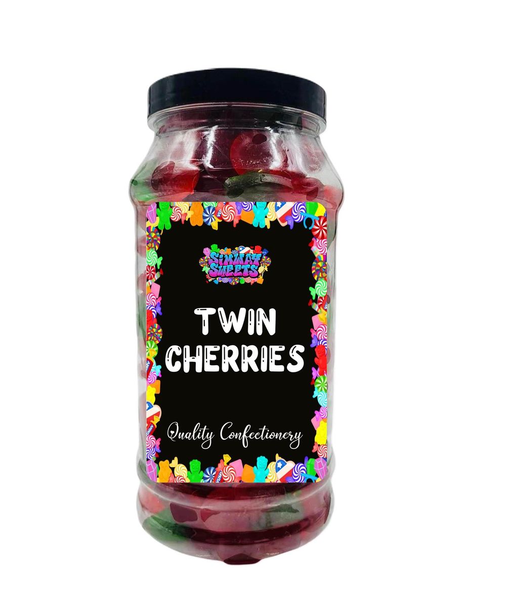 Twin Cherries Gummy Jelly Sweets Retro Sweets Gift Jar