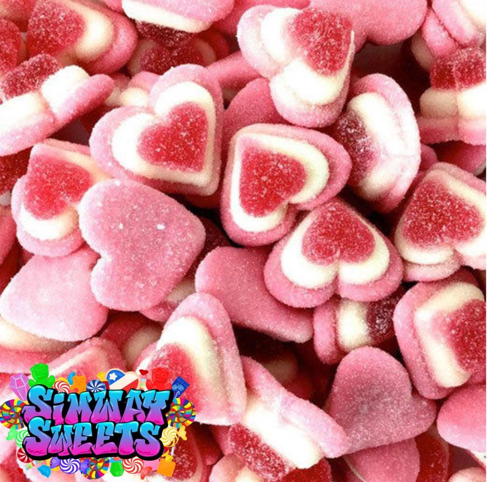 Triple Hearts Gummy Foam Jelly Sweets Retro Sweets Gift Jar