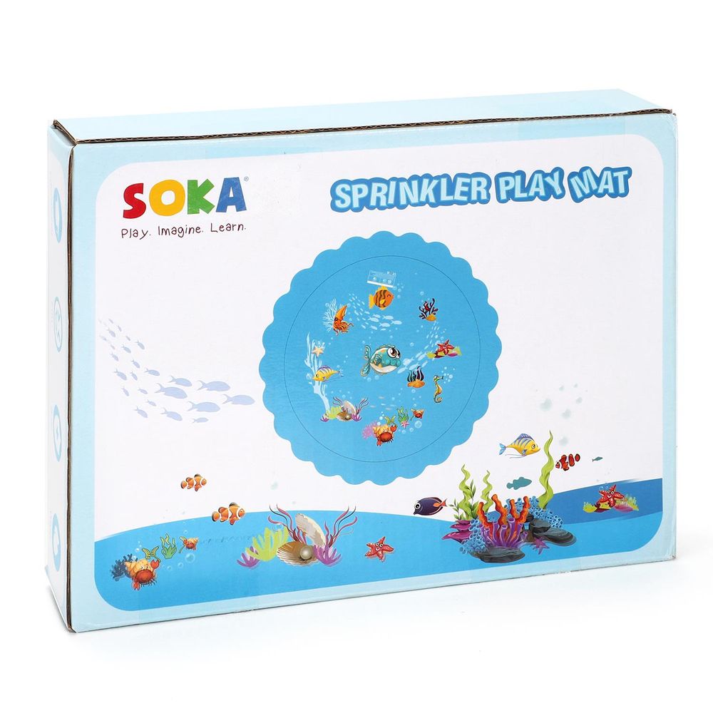 SOKA 168cm Round Inflatable Sprinkler Splash Pad Play Mat Water Summer Toy Kids