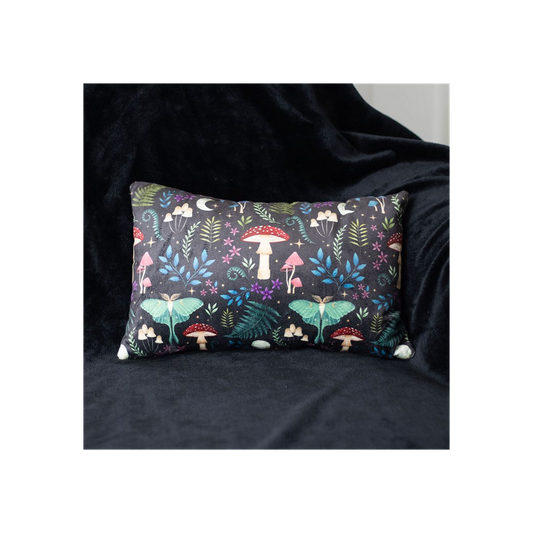 40cm Rectangular Dark Forest Print Cushion