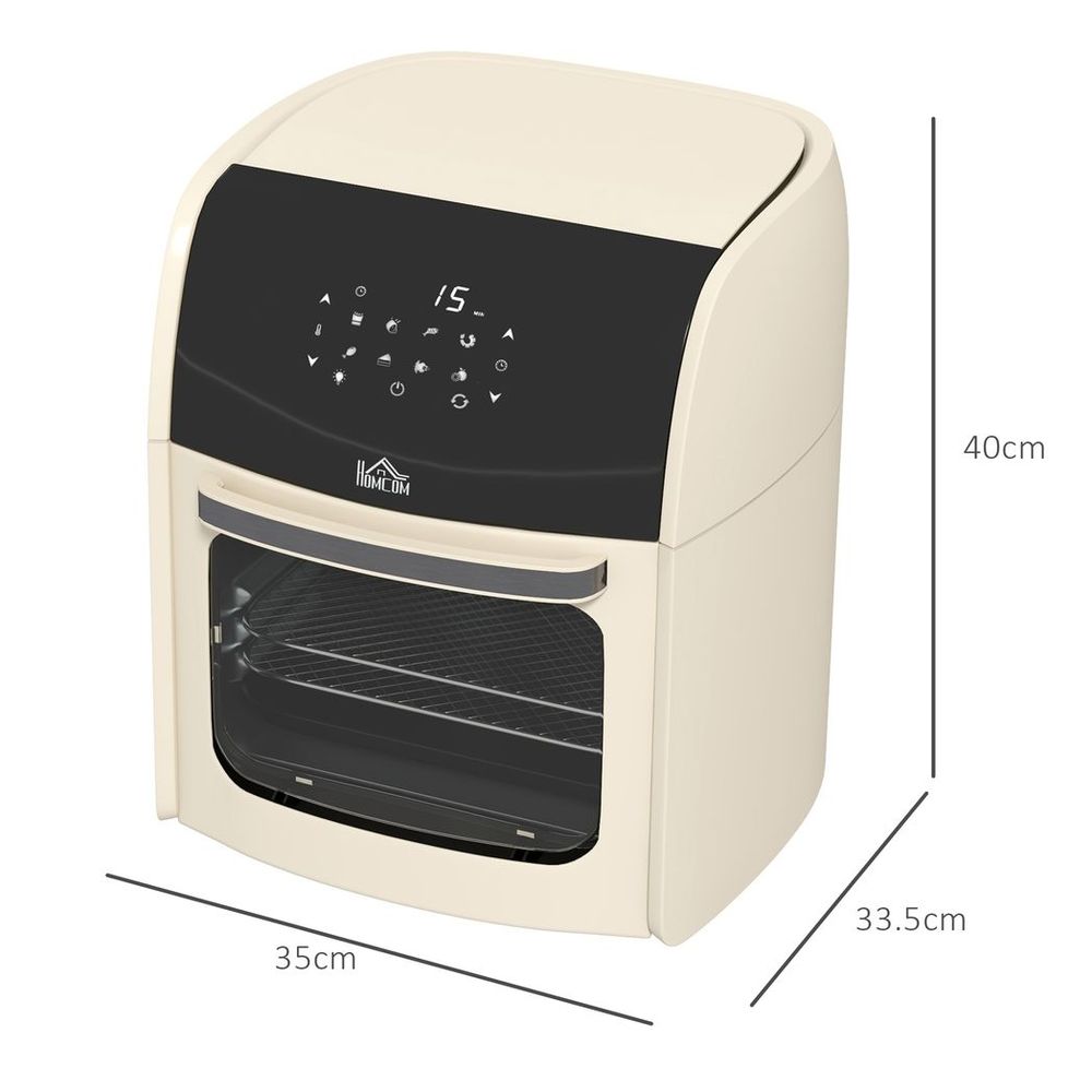 12L Air Fryer Oven with 8 Preset Modes Rapid Air Circulation 1800W White