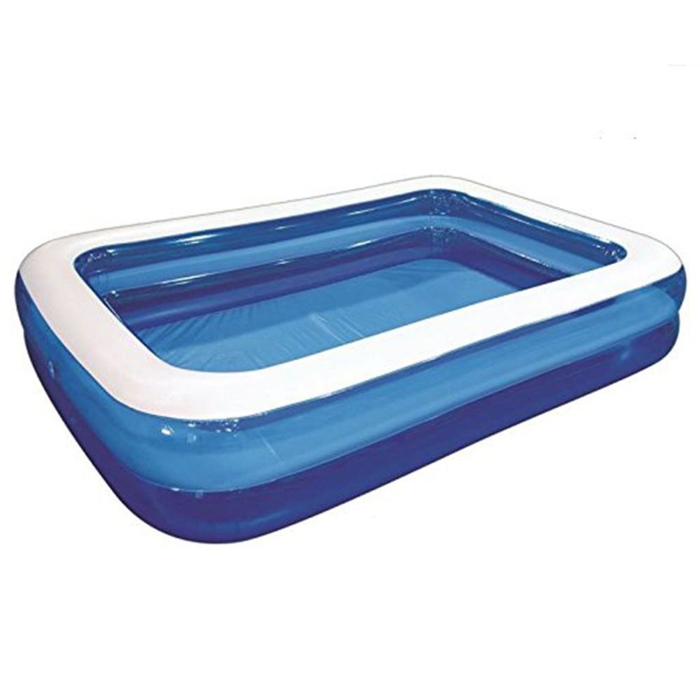 Large Rectangular Inflatable Swimming Paddling Pool Outdoor Garden Family Fun