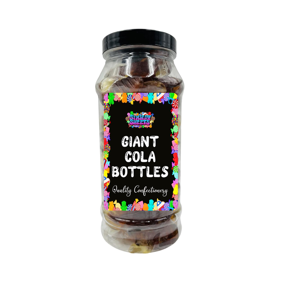 Giant Cola Bottles Retro Sweets Cola Flavoured Gummy Sweets Gift Jar