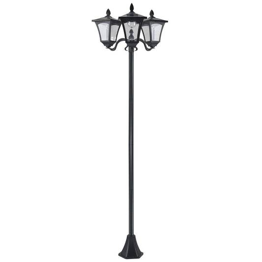 3-Solar Powered Lamp Post, IP44, 51.5Lx47Wx182.5H cm-Black