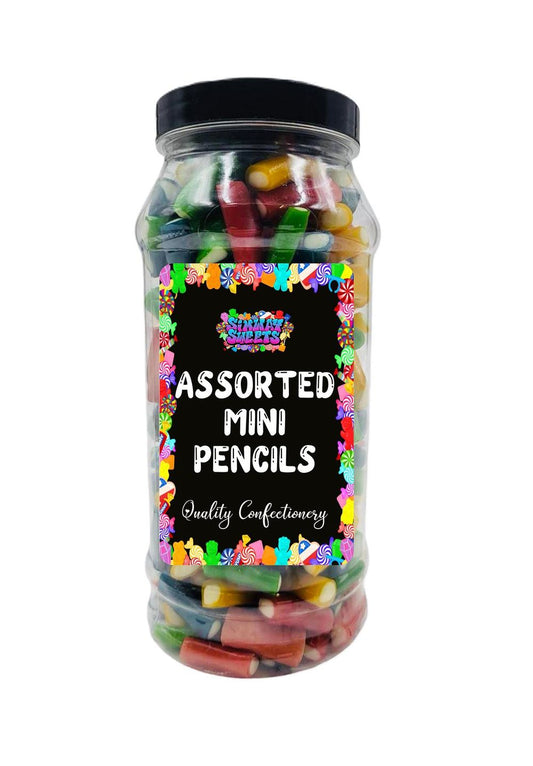 Assorted Pencils Mini Pencil Bites Retro Sweets Gift Jar