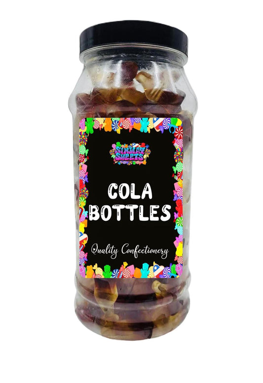 Cola Bottles Retro Sweets Cola Flavoured Gummy Sweets Gift Jar