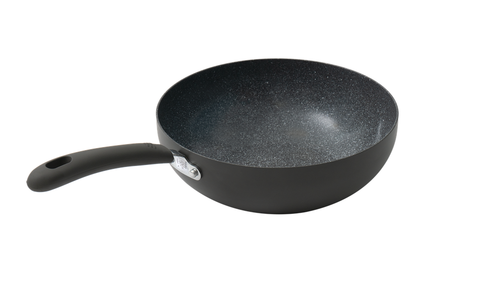 Durastone Grey 28cm Wok with lid