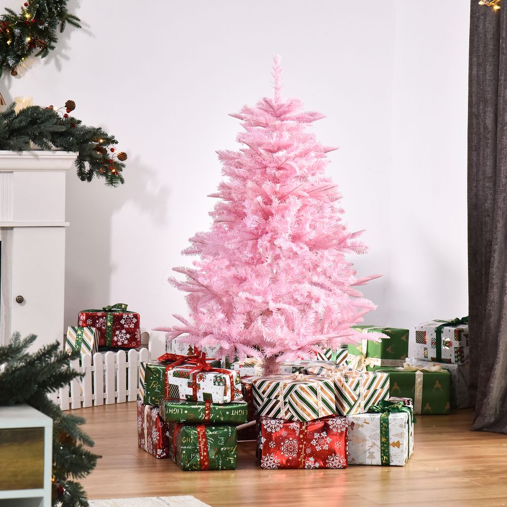 4FT Artificial Pink Christmas Tree with Automatic Open