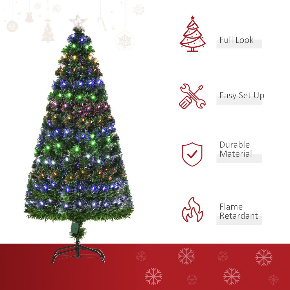 5FT Pre-Lit Artificial Christmas Tree with Lights and Star Topper