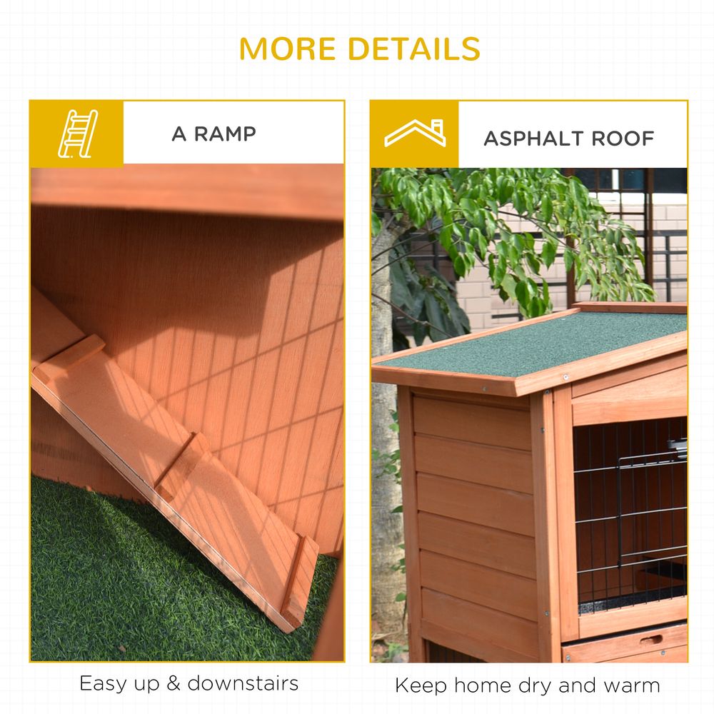 A-Frame Wood Wooden Rabbit Hutch, Small Animal House, Pet Cage, Chicken Coop