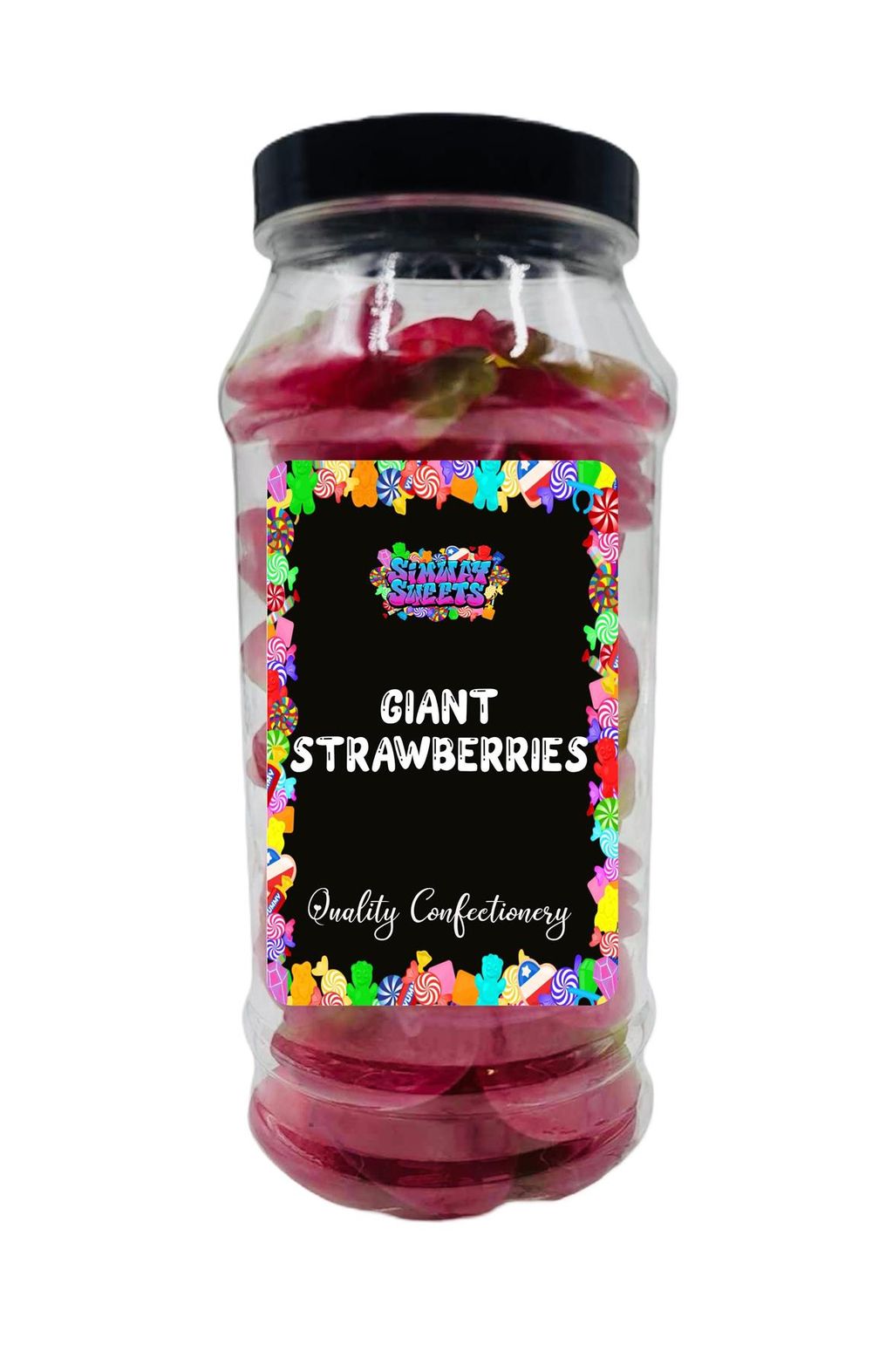 Giant Strawberries Strawberry Chewy Sweets Retro Jelly Gummy Sweets Gift Jar