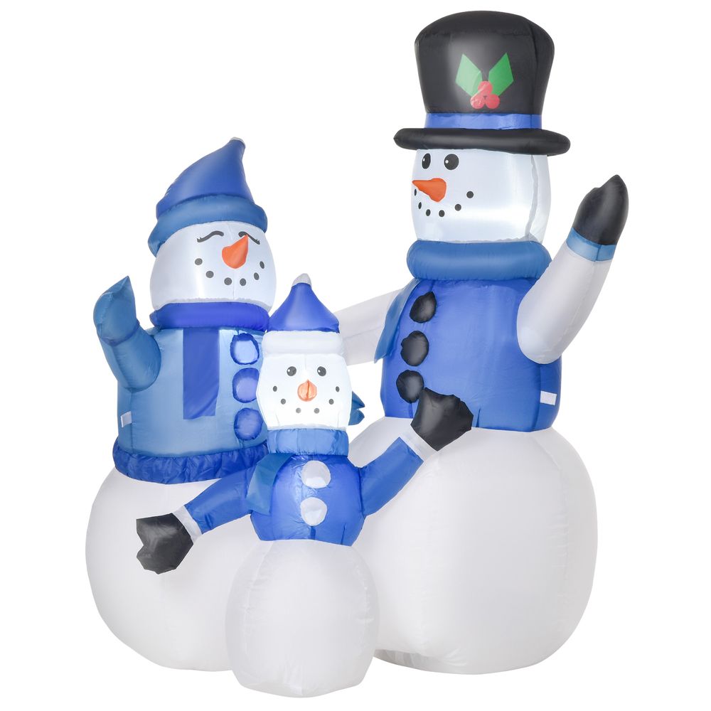 4ft Inflatable Christmas Snowmen Family with LED Lights