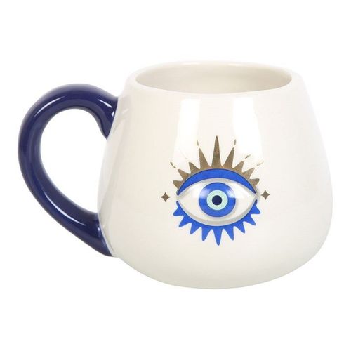 All Seeing Eye Rounded Mug in White