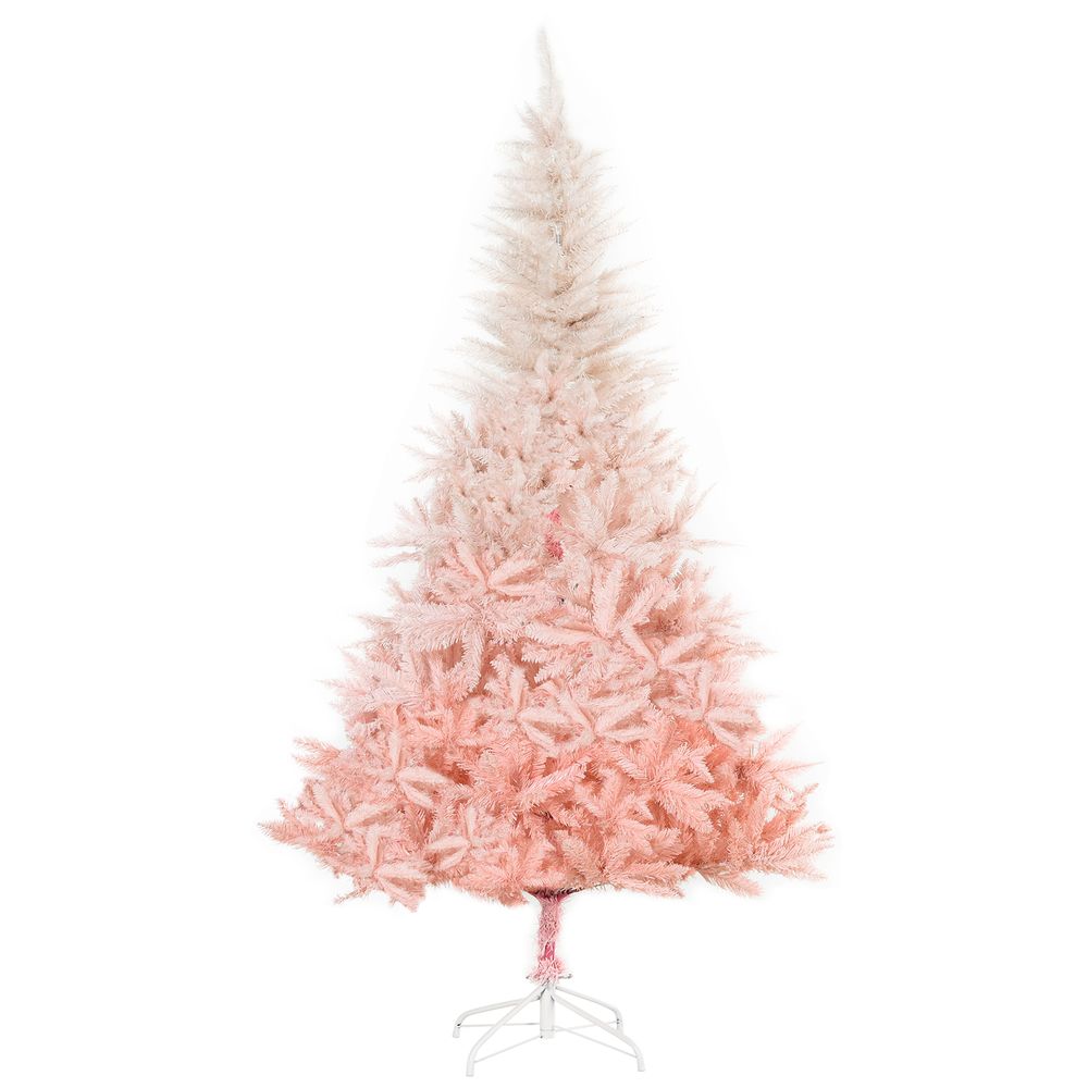 6FT Pink Artificial Christmas Tree Metal Stand