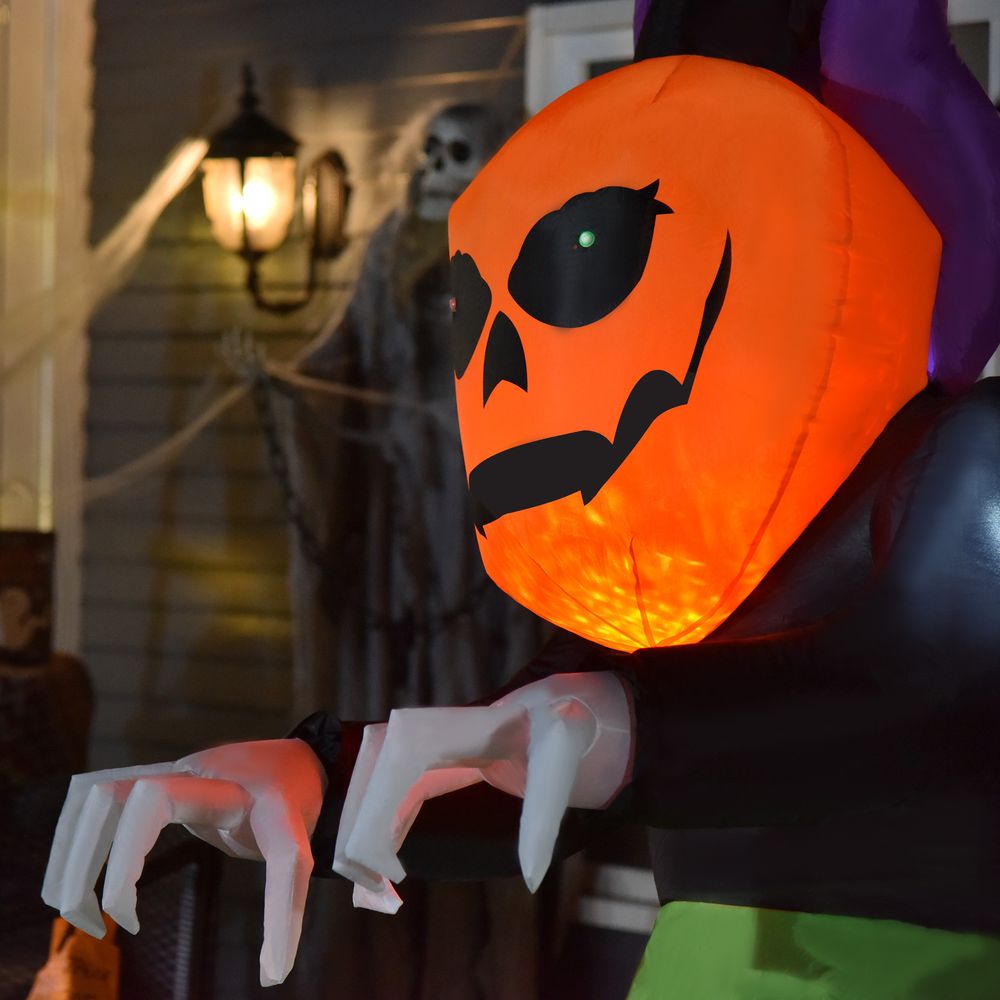 Halloween Pumpkin Ghost Inflatable with LED Lights