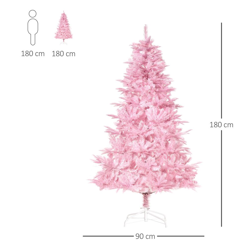 6FT Artificial Pink Christmas Tree with Automatic Open