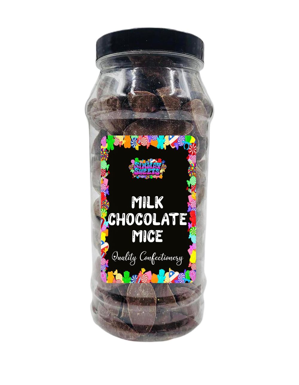 Milk Chocolate Mice Retro Sweets Gift Jar